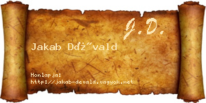 Jakab Dévald névjegykártya